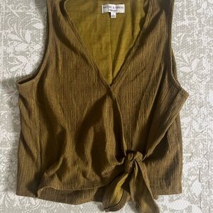 Madewell Texture and Thread Tie Front Wrap Top